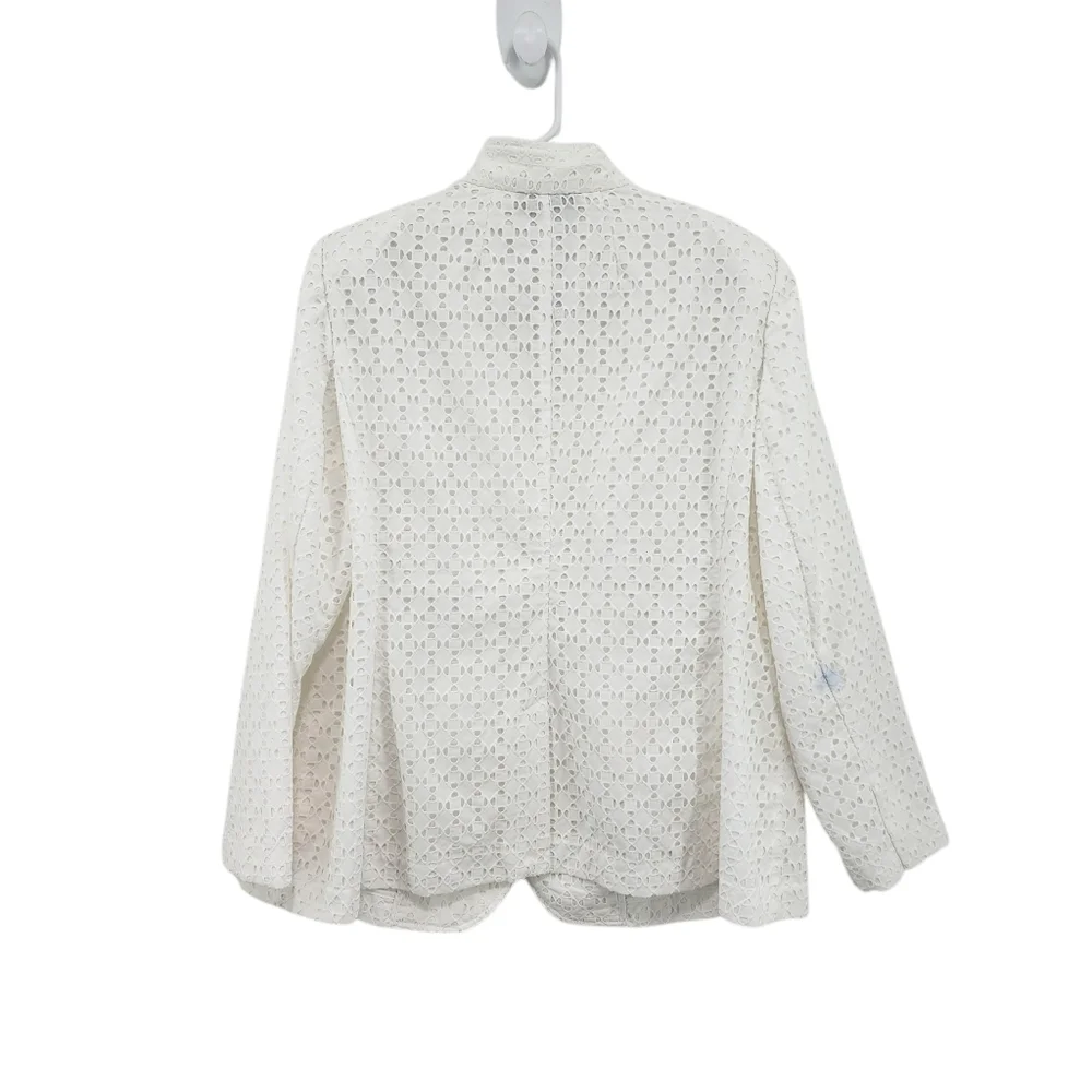 Lane Bryant Women's 100% Cotton Single Button Eyelet Blazer - 20P